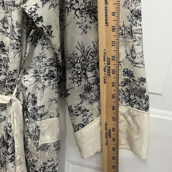 Vintage Gold Label VICTORIA SECRET Kimono Robe Shoulder Pads Renaissance Sz P/S - Picture 11 of 12